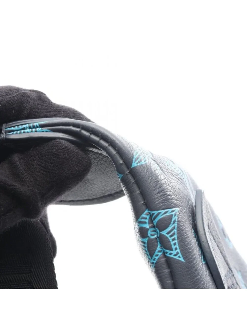 Louis Vuitton Waist Bag Body Duo Sling Blue Leather - Picture 9 of 10